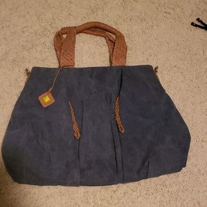 NWOT Large Denim Bag by Donald J. Pliner